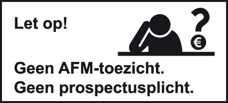 Let op! U belegt buiten AFM-toezicht. Geen vergunningsplicht voor deze activiteit.